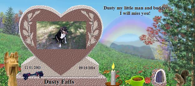 Dusty Fails's Rainbow Bridge Pet Loss Memorial Residency Image