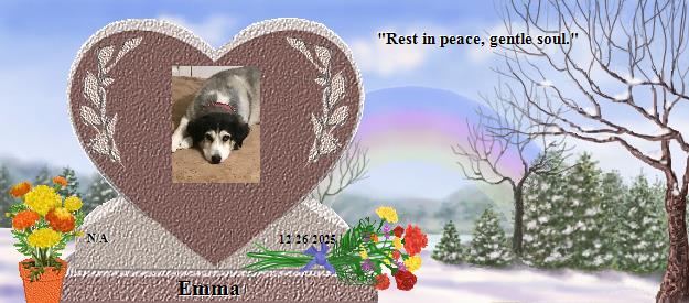 Emma's Rainbow Bridge Pet Loss Memorial Residency Image