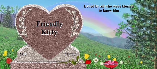 Friendly Kitty's Rainbow Bridge Pet Loss Memorial Residency Image