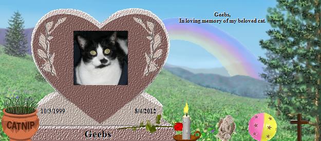 Geebs's Rainbow Bridge Pet Loss Memorial Residency Image