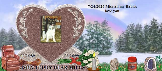 GEISHA TEDDY BEAR MILES's Rainbow Bridge Pet Loss Memorial Residency Image