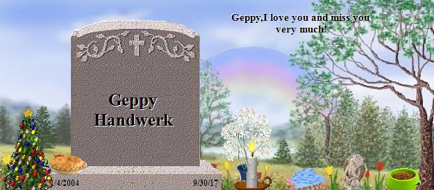 Geppy Handwerk's Rainbow Bridge Pet Loss Memorial Residency Image