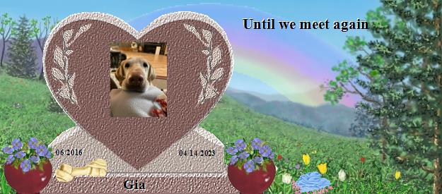 Gia's Rainbow Bridge Pet Loss Memorial Residency Image