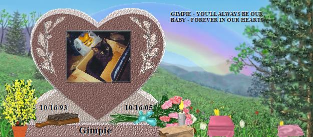 Gimpie's Rainbow Bridge Pet Loss Memorial Residency Image