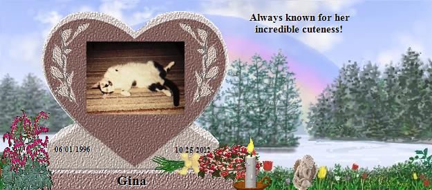 Gina's Rainbow Bridge Pet Loss Memorial Residency Image