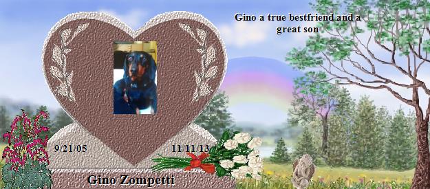 Gino Zompetti's Rainbow Bridge Pet Loss Memorial Residency Image