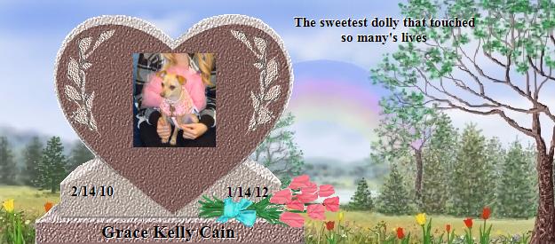 Grace Kelly Cain's Rainbow Bridge Pet Loss Memorial Residency Image