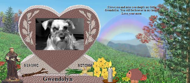 Gwendolyn's Rainbow Bridge Pet Loss Memorial Residency Image