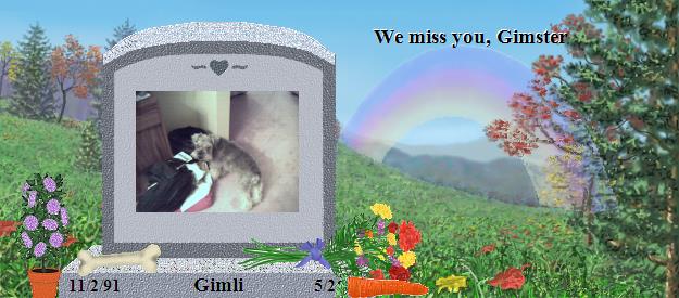 Gimli's Rainbow Bridge Pet Loss Memorial Residency Image