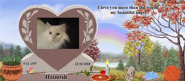 Haimish's Rainbow Bridge Pet Loss Memorial Residency Image