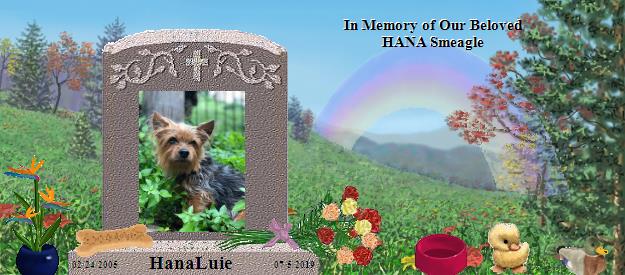 HanaLuie's Rainbow Bridge Pet Loss Memorial Residency Image