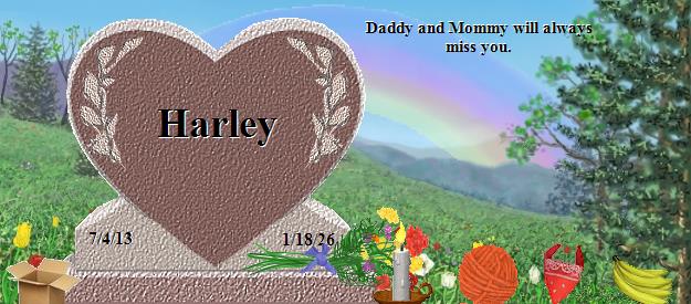 Harley's Rainbow Bridge Pet Loss Memorial Residency Image
