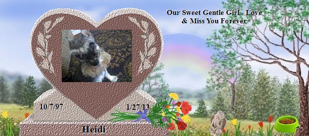 Heidi's Rainbow Bridge Pet Loss Memorial Residency Image