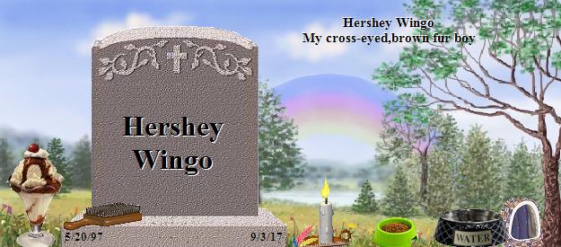 Hershey Wingo's Rainbow Bridge Pet Loss Memorial Residency Image