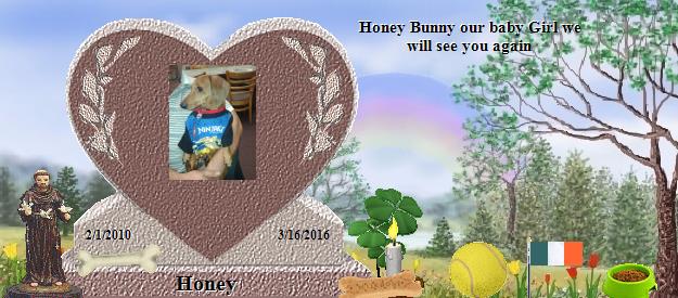 Honey's Rainbow Bridge Pet Loss Memorial Residency Image
