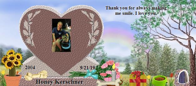 Honey Kerschner's Rainbow Bridge Pet Loss Memorial Residency Image