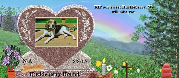 Huckleberry Hound's Rainbow Bridge Pet Loss Memorial Residency Image