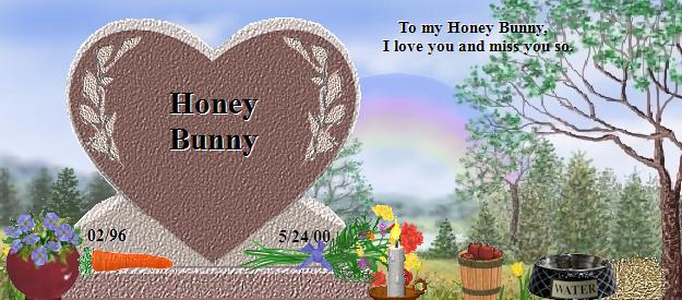 Honey Bunny's Rainbow Bridge Pet Loss Memorial Residency Image