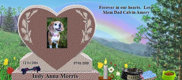 Indy Anna Morris's Rainbow Bridge Pet Loss Memorial Residency Image