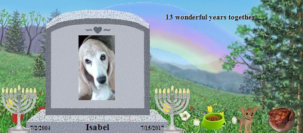 Isabel's Rainbow Bridge Pet Loss Memorial Residency Image
