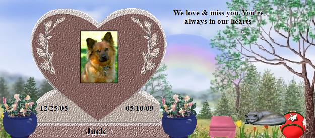 Jack's Rainbow Bridge Pet Loss Memorial Residency Image