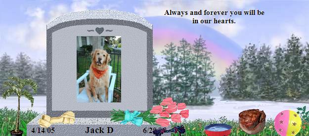 Jack D's Rainbow Bridge Pet Loss Memorial Residency Image