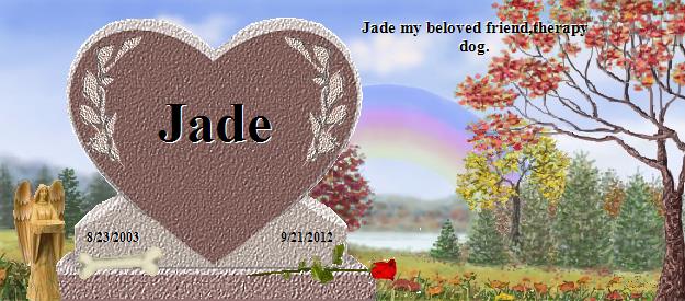 Jade's Rainbow Bridge Pet Loss Memorial Residency Image