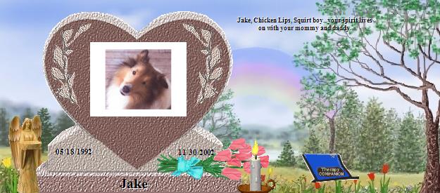 Jake's Rainbow Bridge Pet Loss Memorial Residency Image