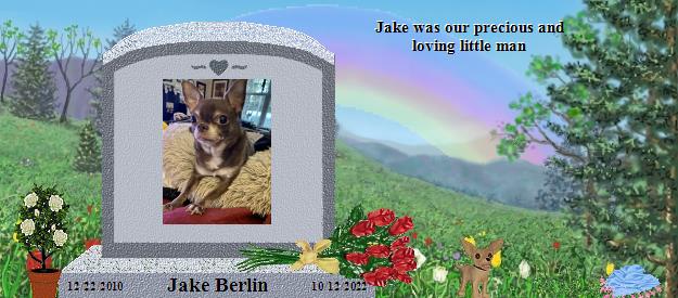 Jake Berlin's Rainbow Bridge Pet Loss Memorial Residency Image