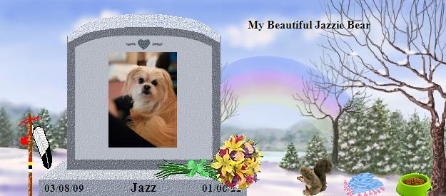 Jazz's Rainbow Bridge Pet Loss Memorial Residency Image