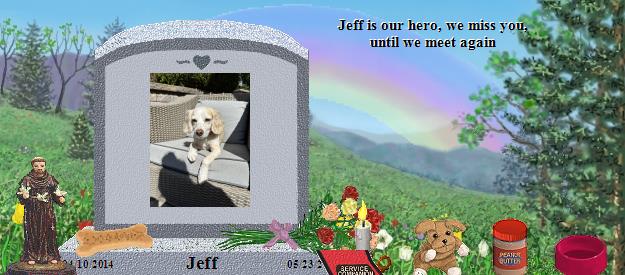 Jeff's Rainbow Bridge Pet Loss Memorial Residency Image