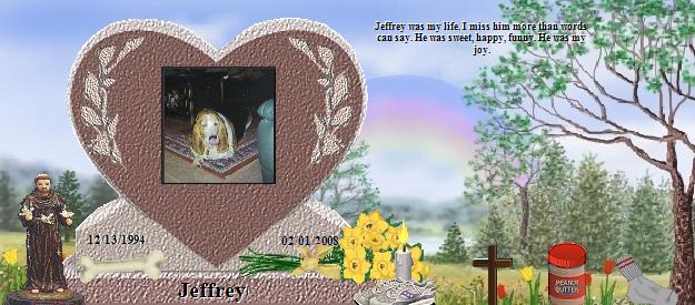 Jeffrey's Rainbow Bridge Pet Loss Memorial Residency Image