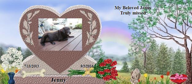 Jenny's Rainbow Bridge Pet Loss Memorial Residency Image