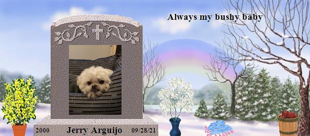 Jerry Arguijo's Rainbow Bridge Pet Loss Memorial Residency Image