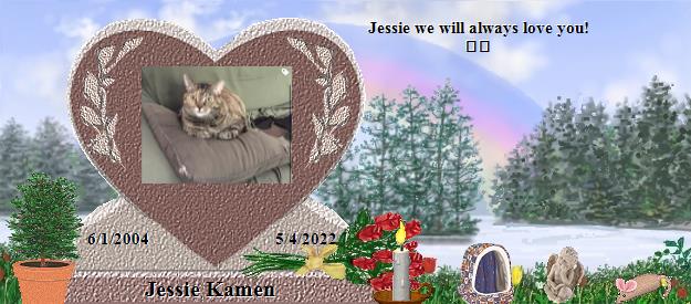Jessie Kamen's Rainbow Bridge Pet Loss Memorial Residency Image