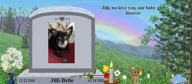 Jilli-Belle's Rainbow Bridge Pet Loss Memorial Residency Image