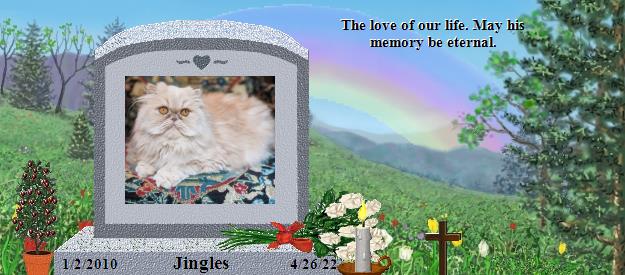 Jingles's Rainbow Bridge Pet Loss Memorial Residency Image