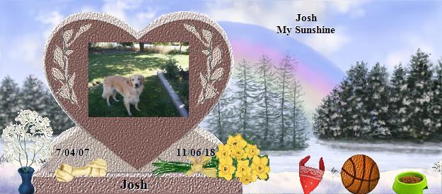 Josh's Rainbow Bridge Pet Loss Memorial Residency Image