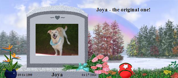 Joya's Rainbow Bridge Pet Loss Memorial Residency Image