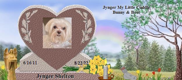 Jynger Shelton's Rainbow Bridge Pet Loss Memorial Residency Image