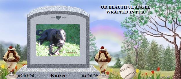 Kaizer's Rainbow Bridge Pet Loss Memorial Residency Image