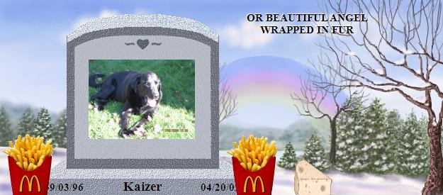 Kaizer's Rainbow Bridge Pet Loss Memorial Residency Image