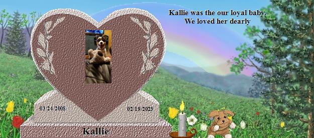 Kallie's Rainbow Bridge Pet Loss Memorial Residency Image