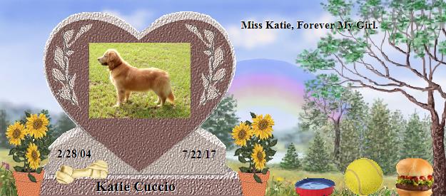 Katie Cuccio's Rainbow Bridge Pet Loss Memorial Residency Image