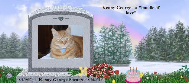 Kenny George Speach's Rainbow Bridge Pet Loss Memorial Residency Image
