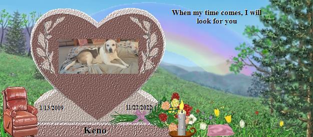 Keno's Rainbow Bridge Pet Loss Memorial Residency Image