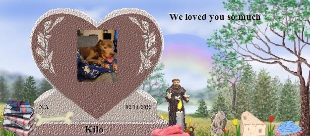 Kilo's Rainbow Bridge Pet Loss Memorial Residency Image