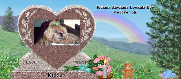 Kukla's Rainbow Bridge Pet Loss Memorial Residency Image