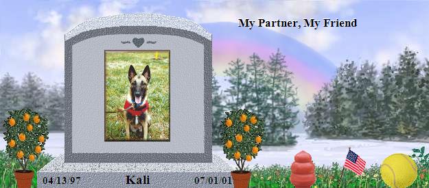 Kali's Rainbow Bridge Pet Loss Memorial Residency Image