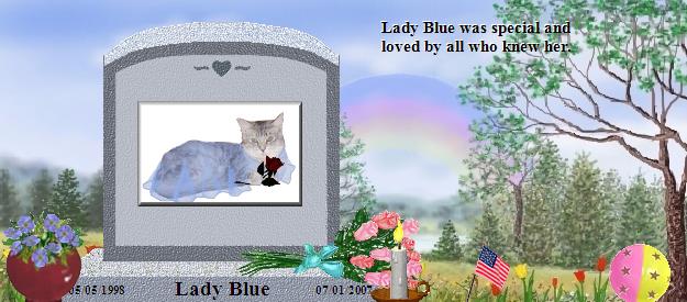Lady Blue's Rainbow Bridge Pet Loss Memorial Residency Image